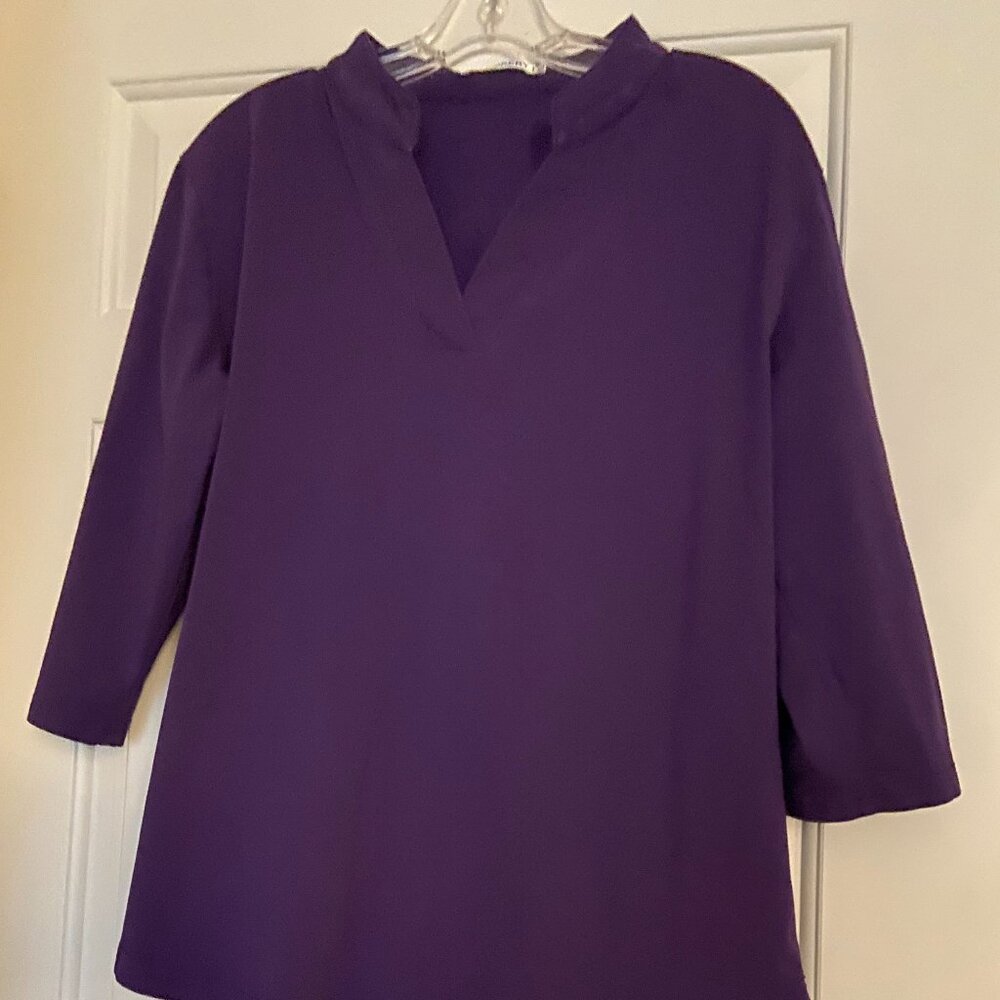 Ceasikery Women top XL Purple 3/4 sleeves
